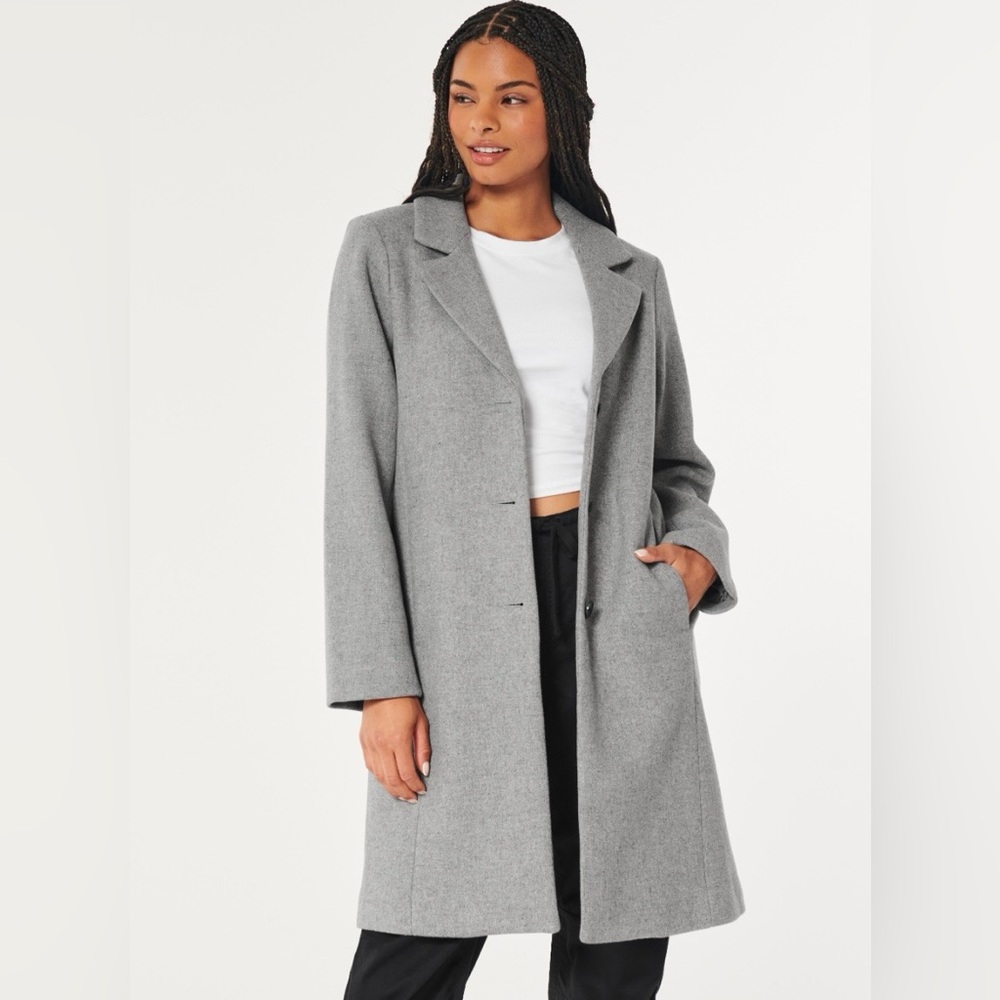 Hollister Wool Blend Coat | Size M